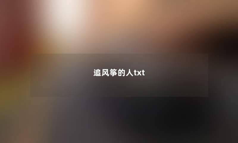 追风筝的人txt