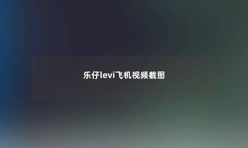 乐仔levi飞机视频截图